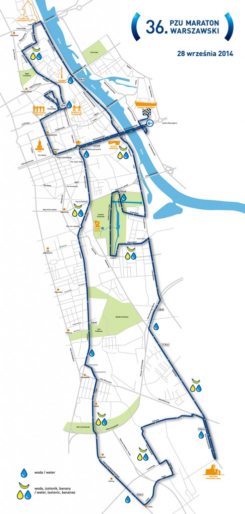 Trasa 36. PZU Maratonu Warszawskiego