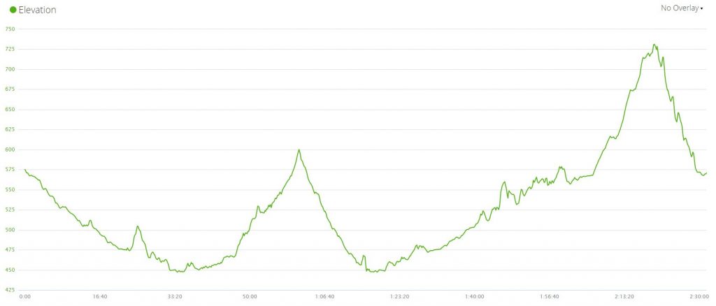 Profil trasy Koral Maratonu z mojego GPS