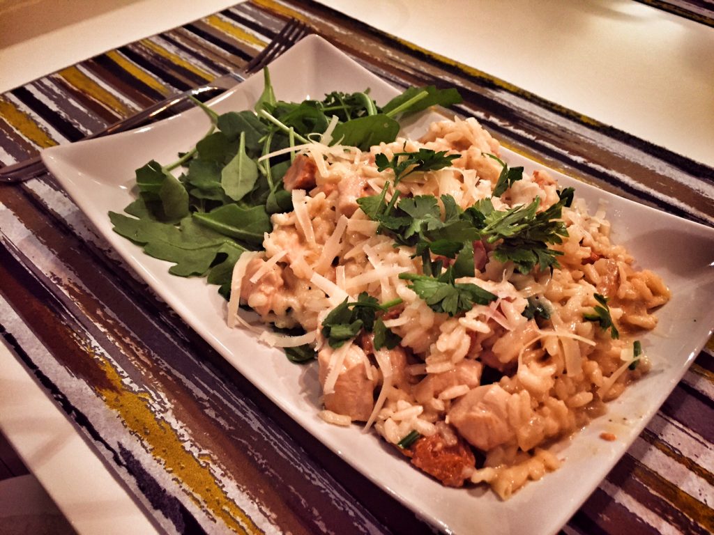 Po tym wszystkim zasłużyłem na dobrą kolację. Risotto, jedno z moich ulubionych dań.